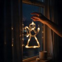 Christmas Hanging LED Light Angel 21 x 12 cm Battery Operated AAA with Suction Cup Glowing Angel with Wing Warm White Decoration for Window and Door 1