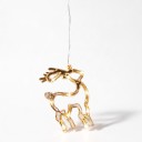 Christmas Hanging LED Light Reindeer 19 x 14 cm Battery Operated AAA with Suction Cup Glowing Reindeer with Antlers Warm White Decoration for Window 5