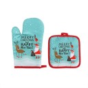 Christmas Kitchen Oven Glove with Mat 5