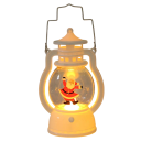 Christmas LED Lantern Santa Waving Hand White Plastic Lantern with Warm Flashing Light Festive Table Decoration or Hanging Ornament 2
