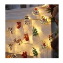 Christmas LED Light Chain 1.5 m Santa Claus Elf Snowman Illuminated Garland with Motifs for Room Bedroom and Garden 4