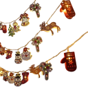 Christmas LED Light Chain 1.5 m Santa Claus Elf Snowman Illuminated Garland with Motifs for Room Bedroom and Garden 5