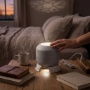 Christmas LED Projector with Snowmen, Reindeer and Snowflakes 360° Rotation 3 W USB Power Adjustable Brightness Height 10 cm ABS White For the Bedroom 3
