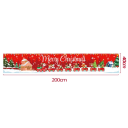 Christmas Outdoor Banner 200 x 40 cm Red with Train Durable Decoration for Fence or Wall Festive Decoration for Home and Garden 2