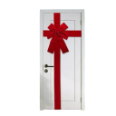 Christmas Red Organza Bow 50 x 40 cm Ribbon 4.2 x 2 m Hanging Decoration for Doors Ready-Made Bow from Non-Woven Fabric for Weddings and New Year 4