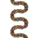Christmas Shiny Garland 2 m with 20 RGB LED Lights Shiny Decoration with Multicoloured Lighting Tree and Interior Decoration 1