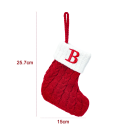 Christmas Stocking 15 x 25.7 cm Red Decorative Sock with White Trim and Hanging Cord Embroidered Letter B Christmas Decoration 2