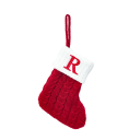 Christmas Stocking 15 x 25.7 cm Red Decorative Stocking with White Trim and Hanging Loop Embroidered Letter R Christmas Decoration 1