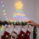 Christmas Tree LED Waterfall Lighting 2.4 m 256 LED RGB Music Synchronisation Application and Remote Control USB With Star for the Top 3