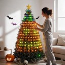 Christmas Tree Lighting LED Waterfall 1.8 m 400 LED RGB Custom Shapes in App Remote Control USB IP65 Rated with Star 6