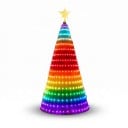 Christmas Tree Lighting LED Waterfall 2.1 m 400 LED RGB Custom Shapes and Music Mode App and Controller USB IP65 with Star 6