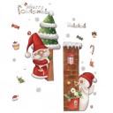 Christmas Window Stickers Reusable Santa and Snowman by the Chimney Merry Christmas and Welcome Red Door Decoration 5