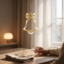 Χριστουγεννιάτικο Κρεμαστό LED Φως Καμπάνα 21 x 17 εκ. Με Μπαταρίες AAA Λαμπερή Καμπάνα Με Κορδέλα Ζεστό Λευκό Διακοσμητικό Για Παράθυρα Πόρτες 3