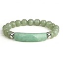 Χρωματιστά βραχιόλια από φυσικούς λίθους 18,5 εκ 8 χιλιοστά χάντρες ελαστικό βραχιόλι με μεταλλικές λεπτομέρειες unisex αξεσουάρ κοσμήματος 6