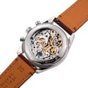 Chronographe mécanique pour homme de luxe Remontage manuel Tachymètre et indicateur 24 heures Boîtier 38 mm Acier 316L Verre saphir Bracelet 11