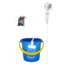 Chuveiro portátil recarregável exterior 5l-3l/min 200cm mangueira ABS PVC Cabeça de massagem Bico para lavar carro Camping Viagens Cabo 3