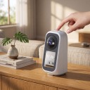 Chytrá dětská chůvička s HD kamerou Wi-Fi Paměťová karta 32 GB Displej Videohovory Otočná o 360° Noční vidění Bílá Pro miminka 3