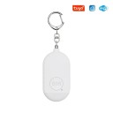 Chytrá klíčenka se zvukovým alarmem 130 dB B500 s aplikací Tuya nabíjecí Bluetooth LED světlo 70 x 36 x 17 mm bílá na osobní bezpečnost 1