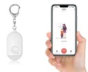 Chytrá klíčenka se zvukovým alarmem 130 dB B500 s aplikací Tuya nabíjecí Bluetooth LED světlo 70 x 36 x 17 mm bílá na osobní bezpečnost 3