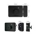 Chytrý dveřní zámek s otiskem prstu klávesnice IC karta USB napájení 12V nebo 4x AA pro dveře 35–60 mm bezpečnostní 3