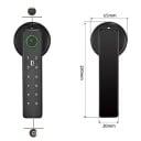 Chytrý dveřní zámek s otiskem prstu WiFi Tuya klávesnice IC karta USB nouzové napájení hliníková slitina pro dveře 35–55 mm 3