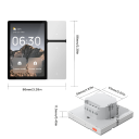 Chytrý ovládací panel MOES 3,5 palca dotykový displej s IR ovládačom a 3 relé 86 x 86 mm biely s WiFi pre Tuya a Smart Life do chytrej domácnosti 2
