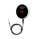 Chytrý Wi-Fi teplomer s externou sondou 1 m USB dobíjanie alebo batéria Rozsah -40 až 120 °C Meranie vlhkosti Aplikácia Presnosť ±1 °C 1