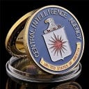 CIA Emlékérme Központi Hírszerző Ügynökség Kétoldalas 4 cm 3 mm 28 g Aranyozott Fém Sólyom Domborművel az Egyesült Államok Pecséte és Védőtokkal 1