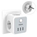 Ciabatta con 3 porte USB, 3 prese K1101 2