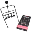 Cible de tir pour enfants 5 pièces 20 x 23 x 31 cm Socle d'entraînement auto-réglable en plastique avec plaques mobiles 2