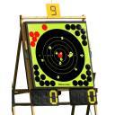 Cibles de tir auto-adhésives de 8 pouces 203 x 203 mm Papier réactif éclatant 10 pcs cibles rondes avec 26 pansements de couverture 8