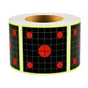 Cibles réactives autocollantes 5,1 cm 2" 200 pièces en rouleau Cible d'entraînement carrée avec effet éclaboussure Impact jaune fluo Entraînement 1