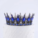 Čierna koruna na tortu 12,5 x 5,3 cm Farebné kamene Elegantná dekorácia na tortu Narodeninová oslava Princeznovský motív 2