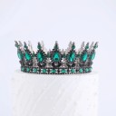 Čierna koruna na tortu 12,5 x 5,3 cm Farebné kamene Elegantná dekorácia na tortu Narodeninová oslava Princeznovský motív 3