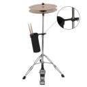 Čierne valcové puzdro na paličky 25,5 x 10 x 22,5 cm Vodotesný držiak na paličky s kovovou sponou Robustné oxfordské puzdro na bicie nástroje 4