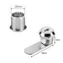 Cilindro a camme con 2 chiavi 16 mm 46 mm lega di zinco argento per mobili e cassette postali sicurezza 4