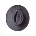 Cilindro de camurça 55–58 cm Largura da aba 9,5 cm Chapéu elegante em poliéster e algodão Chapéu de cilindro retro estiloso 4