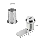 Cilindro di bloccaggio con 2 chiavi 25 mm 46 mm lega di zinco argento per mobili e cassette postali sicurezza 3