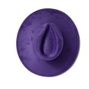 Cilindru din piele întoarsă 55–58 cm Margine lată 9,5 cm Pălărie elegantă din poliester și bumbac Cilindru retro stilat pentru costume de ocazie 21