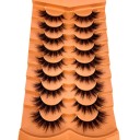 Cílios Postiços 3D Pretos Volume Artificial Espessos Naturais 9 Pares 4