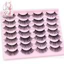 Cils artificiels 14 paires pour un allongement naturel des cils Cils faux 3D volumineux Cils artificiels autocollants 1