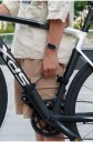 Cinghia da ciclismo portatile per bici per un facile trasporto e risparmio di sforzo Pieghevole, resistente, con lunghezza regolabile, nylon nero 2