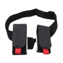 Cinghia in nylon per sci 116 x 3,7 cm Cinghia spalla regolabile con impugnatura e velcro Supporto nero per bastoni da sci e sci 1