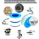 Cinta adhesiva para roscas 10 unidades PTFE blanca cinta selladora impermeable para uso de fontanería y bricolaje 5