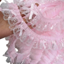 Cinta de encaje con lazos 90 cm Ancho 5 cm Encaje decorativo de poliéster para coser adornos de ropa decoración manualidades 2