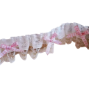 Cinta de encaje con lazos a cuadros 90 cm Ancho 5 cm Encaje decorativo de poliéster para coser adornos de ropa decoración manualidades 1