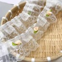 Cinta de encaje con rosas 90 cm Ancho 5 cm Cinta de encaje decorativa de poliéster con motivos florales para la costura de prendas 3