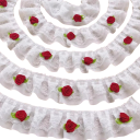 Cinta de encaje con rosas 90 cm Ancho 5 cm Encaje decorativo de poliéster para coser adornos de prendas decoración textil manualidades 1