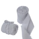 Cinta de gasa deshilachada de 4 cm x 5 m, cinta de boda para regalos, decoraciones vintage, cinta de tela fina hecha a mano 6