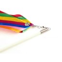 Cinta de gimnasia colorida de 4M con varita arcoíris para niños Accesorio de baile para actuaciones Ballet Twirling Juguete deportivo al aire libre Regalo 2